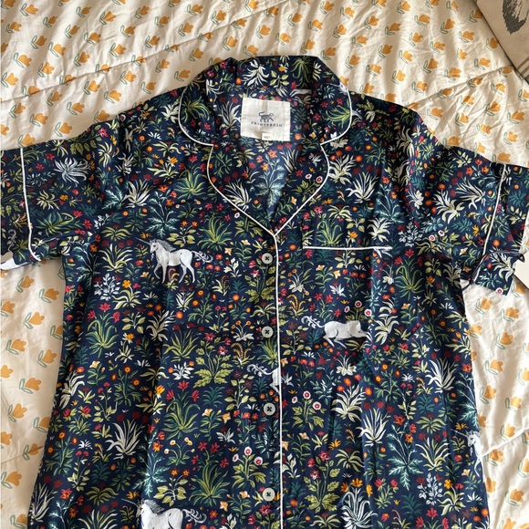 Printfresh Unicorn Garden Pajama TOP ONLY - Picture 2 of 5